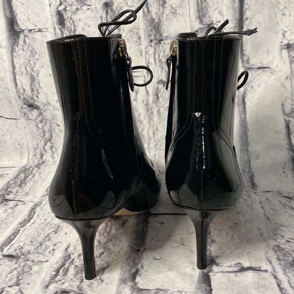 Veto Cuoio black patent leather bootie with lace up detail - Picture 5 of 6
